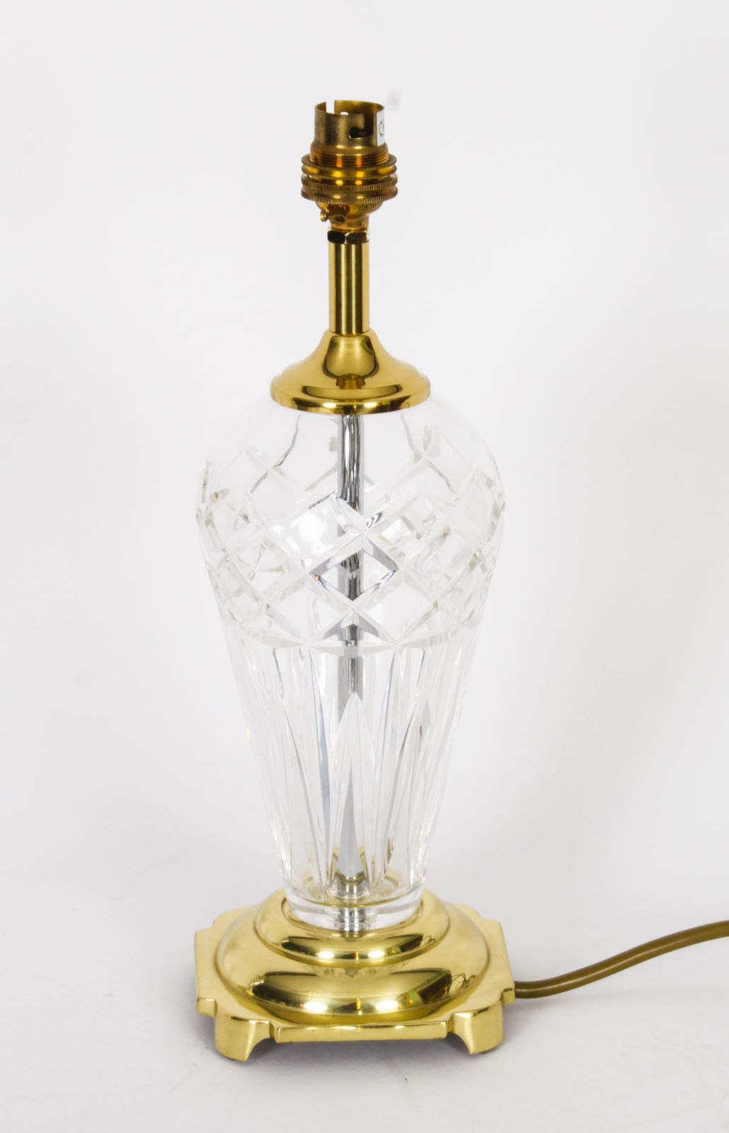 Vintage Pair Of Windsor Cut Glass Lamps  20th Century photo furniture