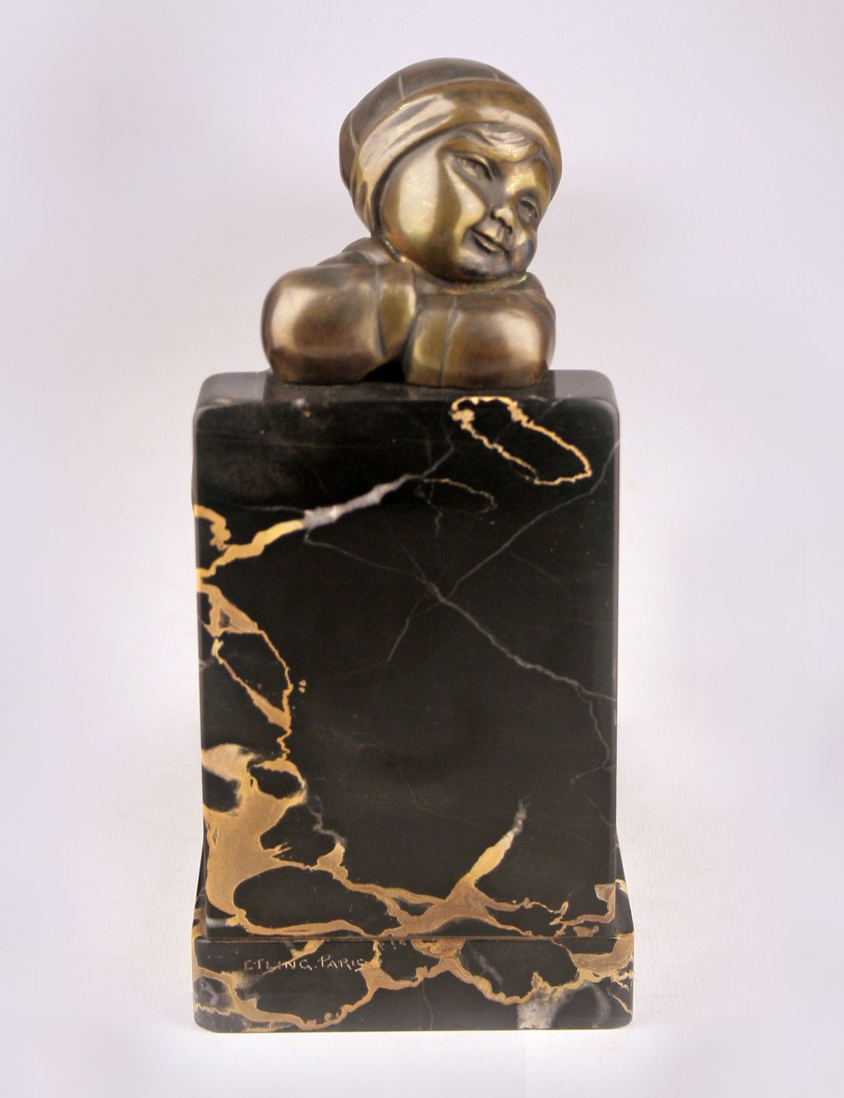 Home Decor Pair Of Art Déco Bronze Bookends With Marble Base Designed By Alexandre Kéléty For Etling Paris photo