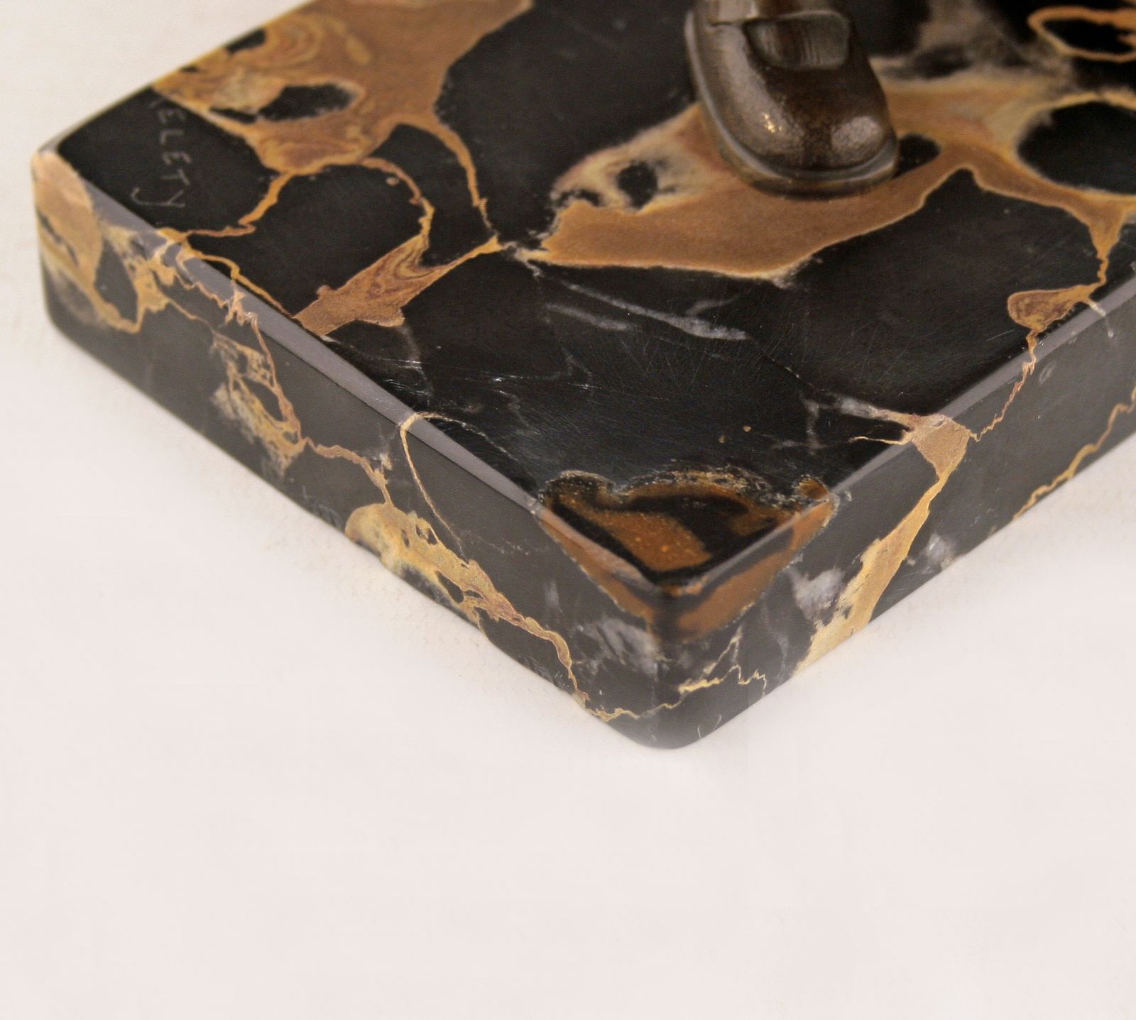 4475.0 Pair Of Art Déco Bronze Bookends With Marble Base Designed By Alexandre Kéléty For Etling Paris photo