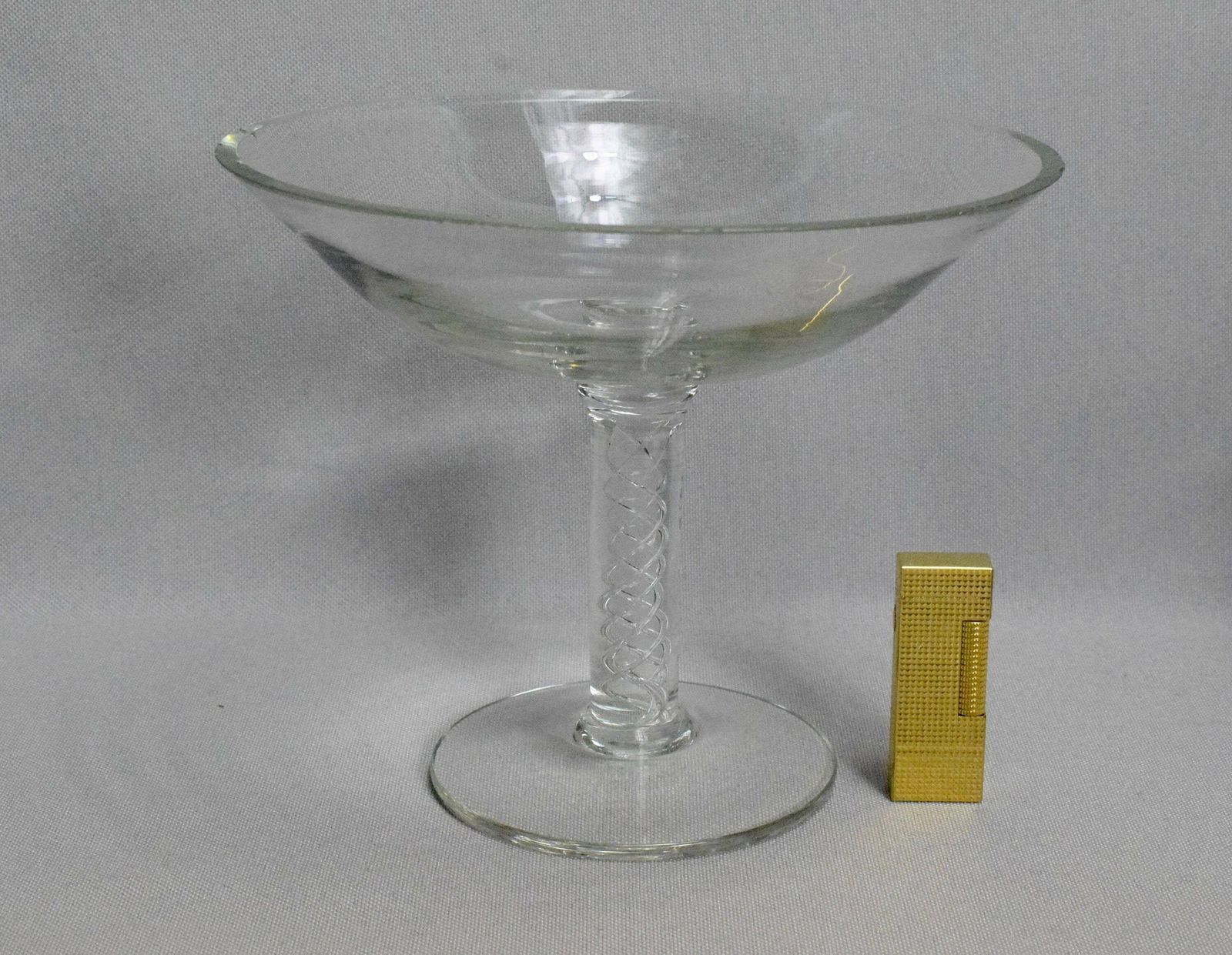 Rare Antique French 18th Century Twist Crystal Bowl Candy Dish