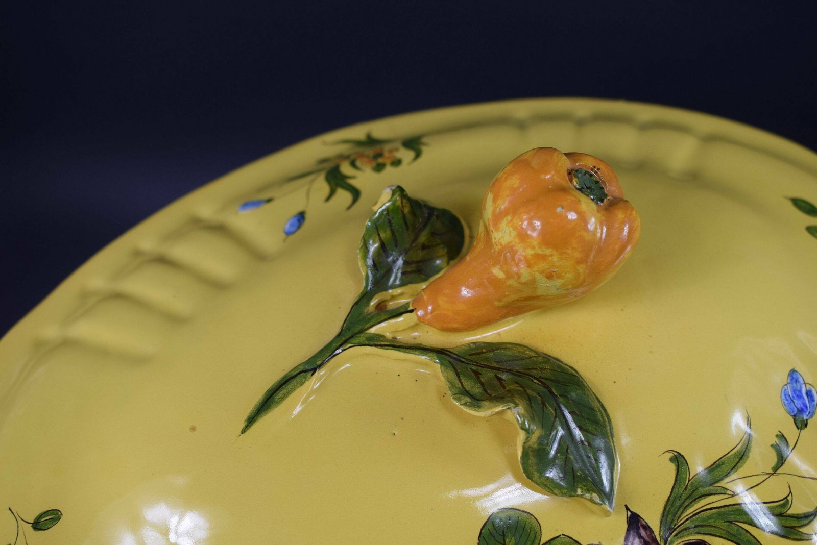 Vintage Yellow Hand Painted Montpellier Ceramic Lidded Tureen Provence photo buy