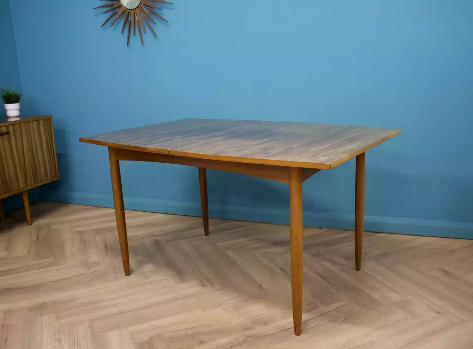 Mid Century Walnut Extending Dining Table photo vinterior