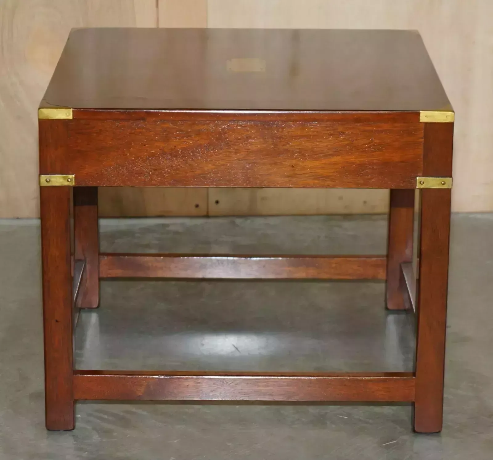 Furniture Fine Pair Of Harrods Kennedy Mahogany Military Campaign Single Drawer Tables photo