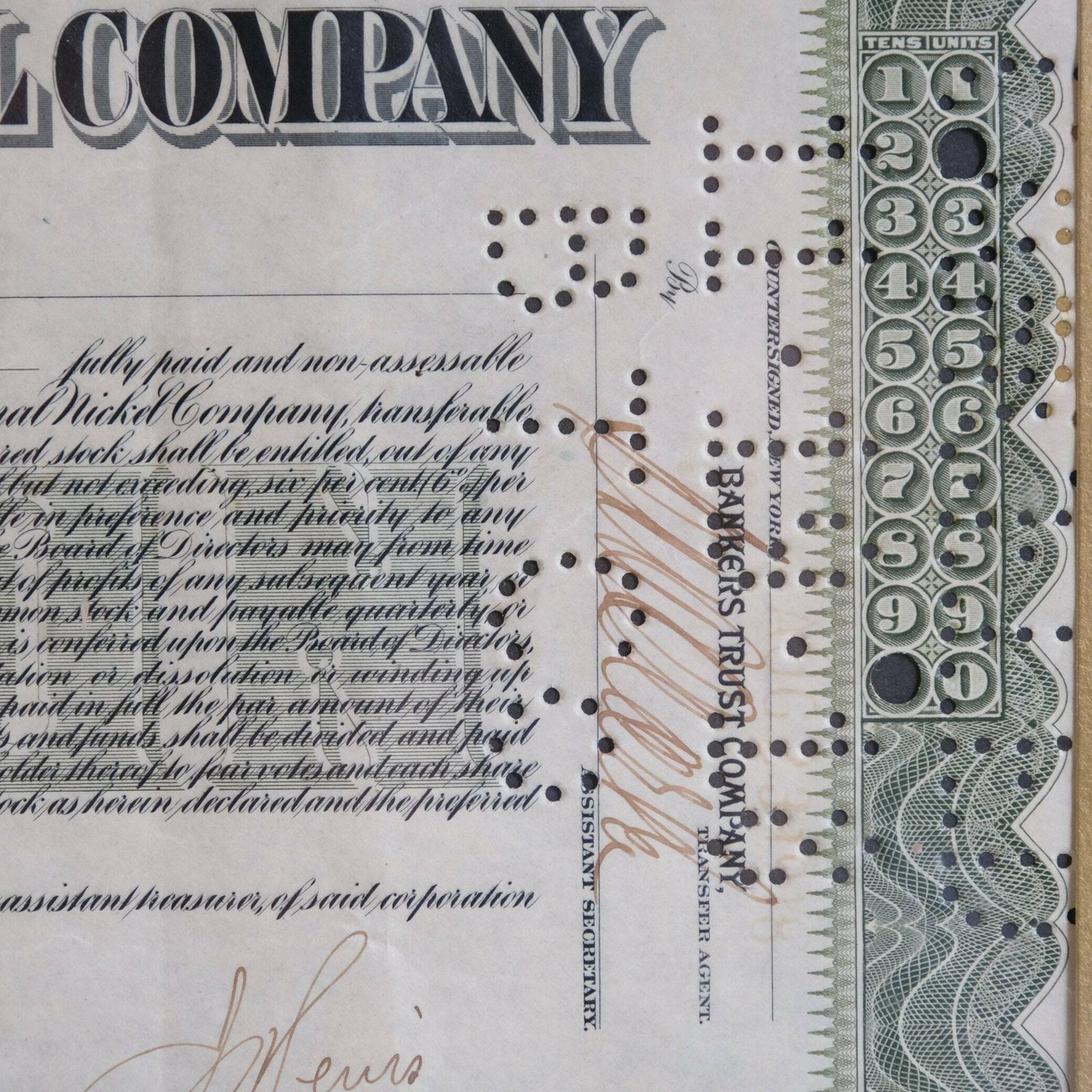 Railroad Stock Certificate, Antique Stock Certificates photo for sale