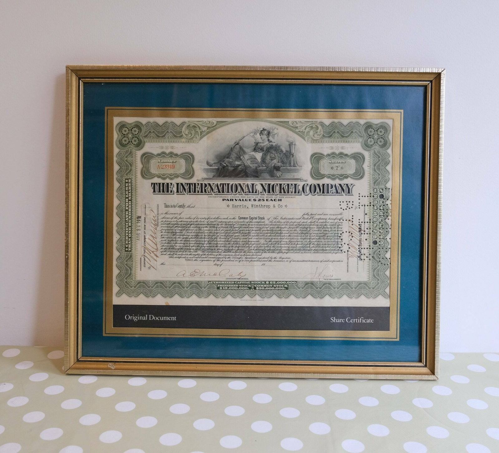 photo for sale Railroad Stock Certificate, Antique Stock Certificates