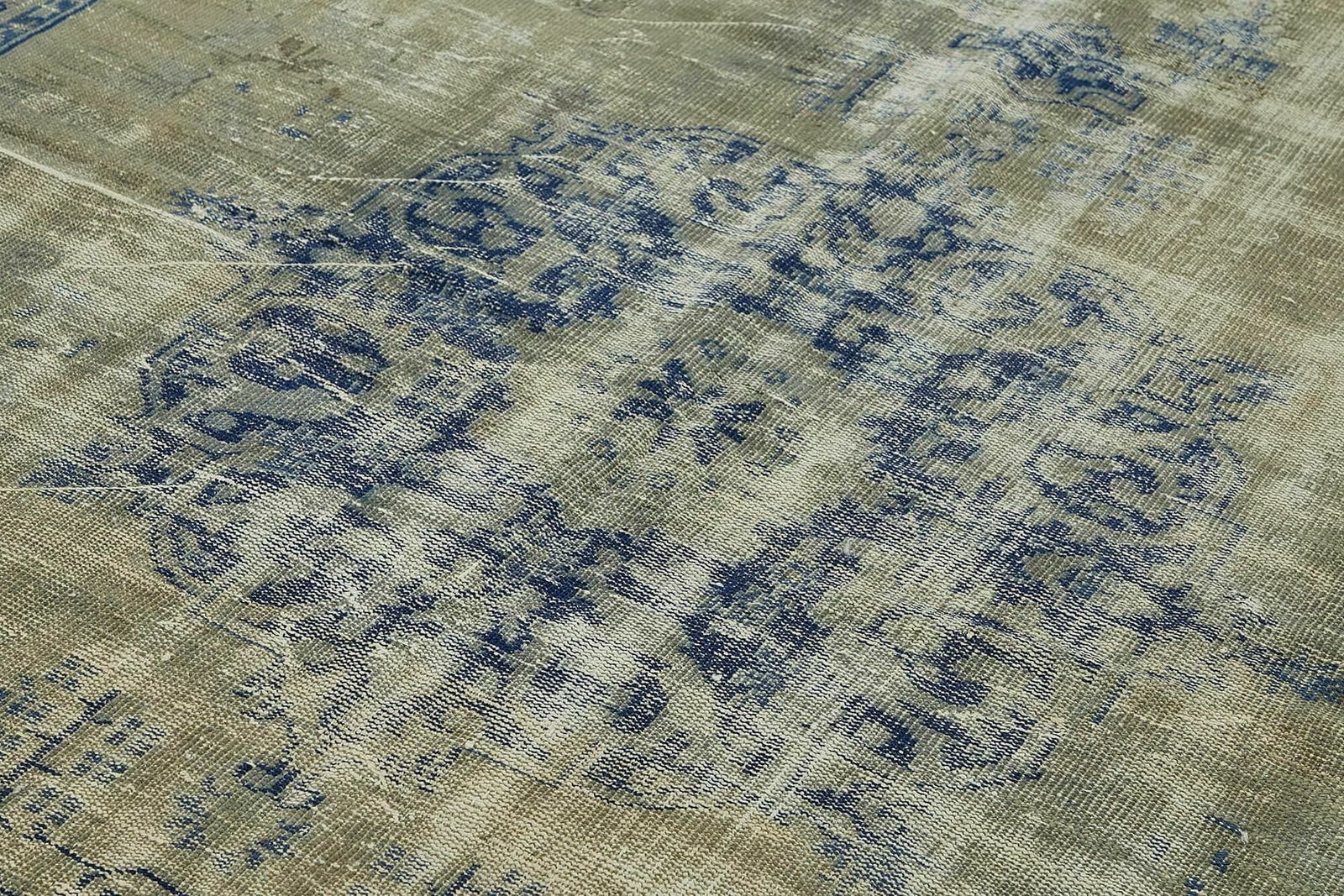 8x11 Blue Overdyed Rug, Oriental photo 1734.0