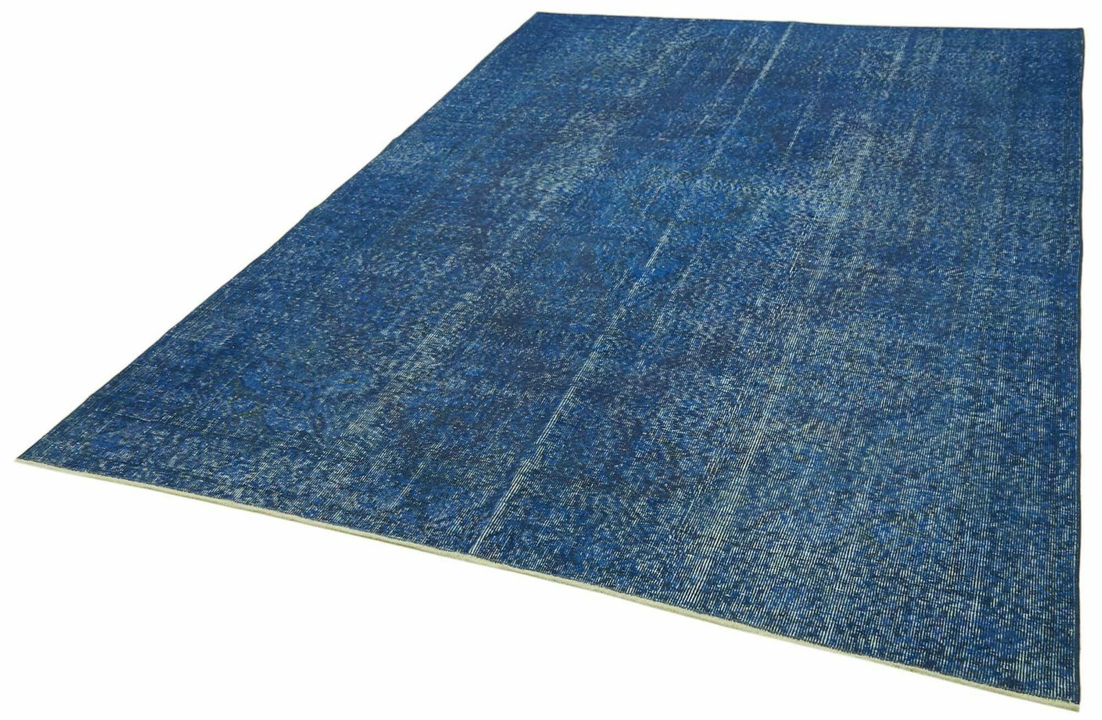 7x10 Blue Overdyed Rug, Oriental photo for sale