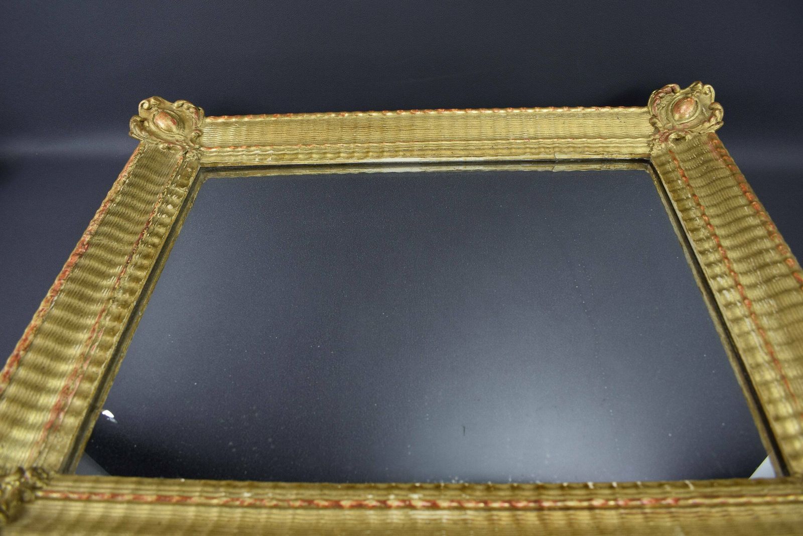 French Antique Mirror Gilded Stucco Wood Empire Period