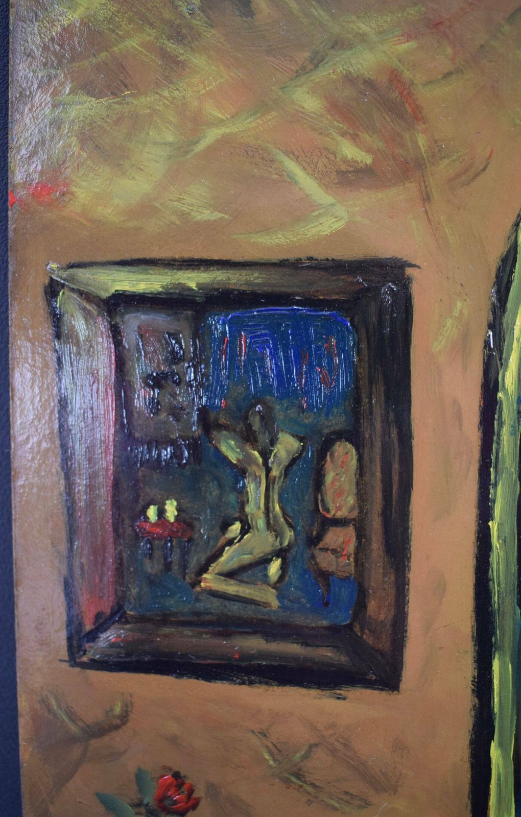 French Oil Painting On Board, Nude Woman photo vinterior