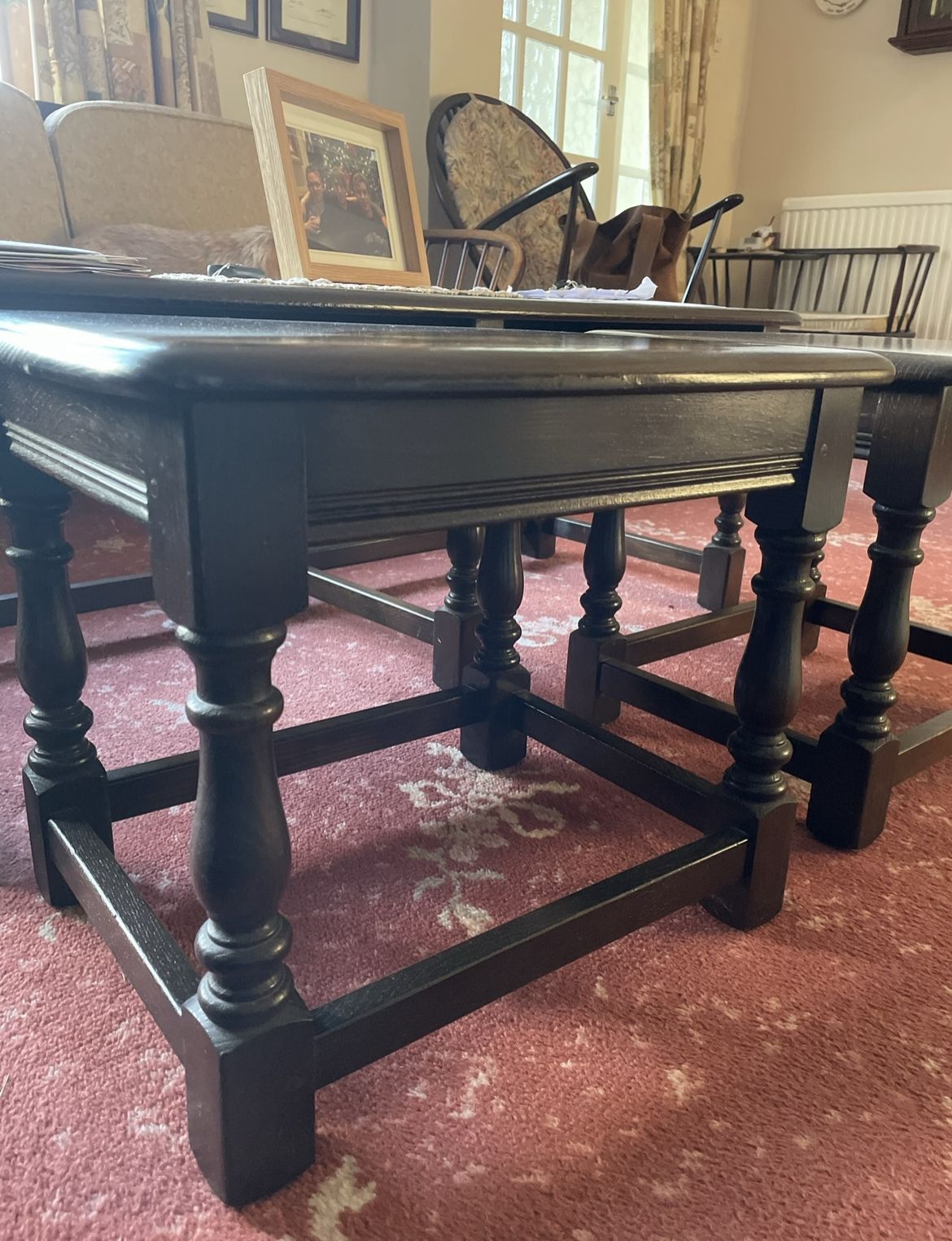 Nest Of Ercol 1980s Vintage Tables Elm Very Good Condition photo for sale