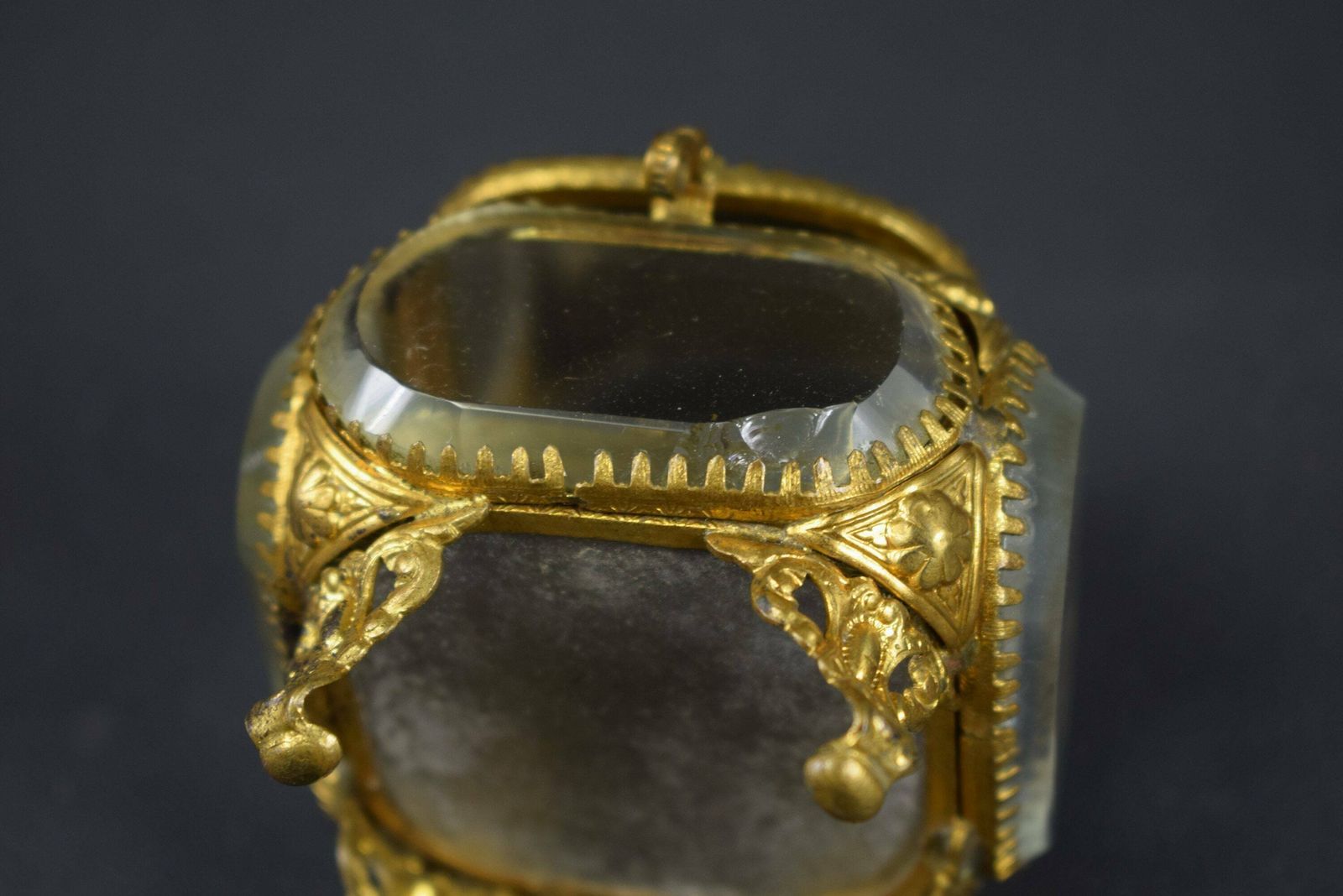 photo for sale French Antique 19th.C Eglomise Casket Box Jewelry Case Souvenir Of Lyon