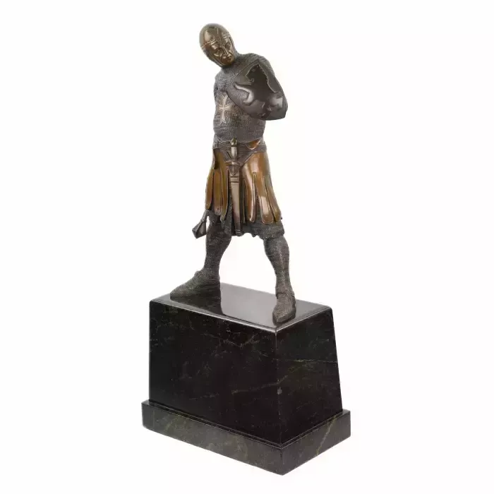 Bronze Sculpture Of The Knight Of Malta. Turn Of The 19th And 20th Centuries photo for sale