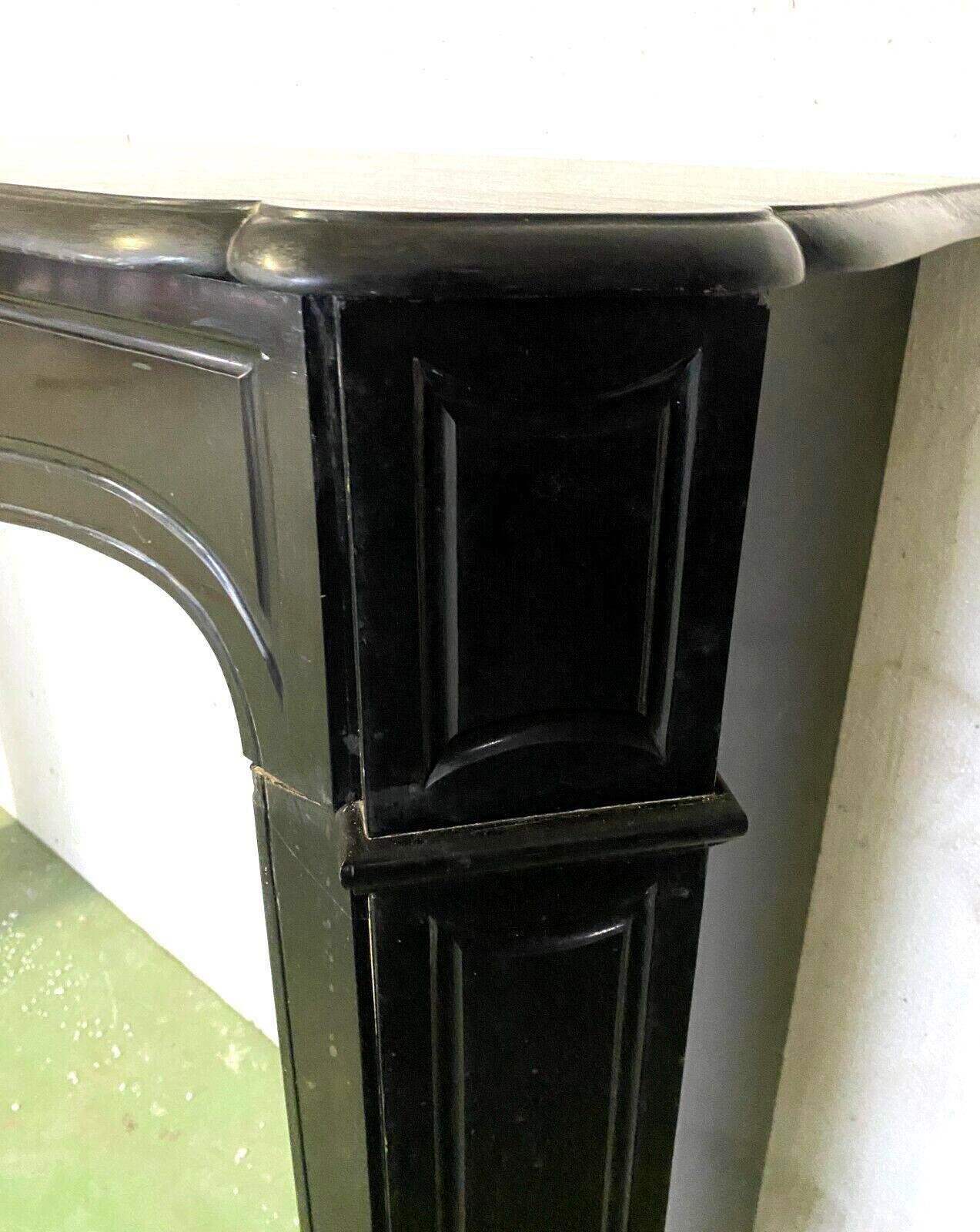 Louis XV Style Fireplace Model Pompadour Black Marble 20th Century photo buy