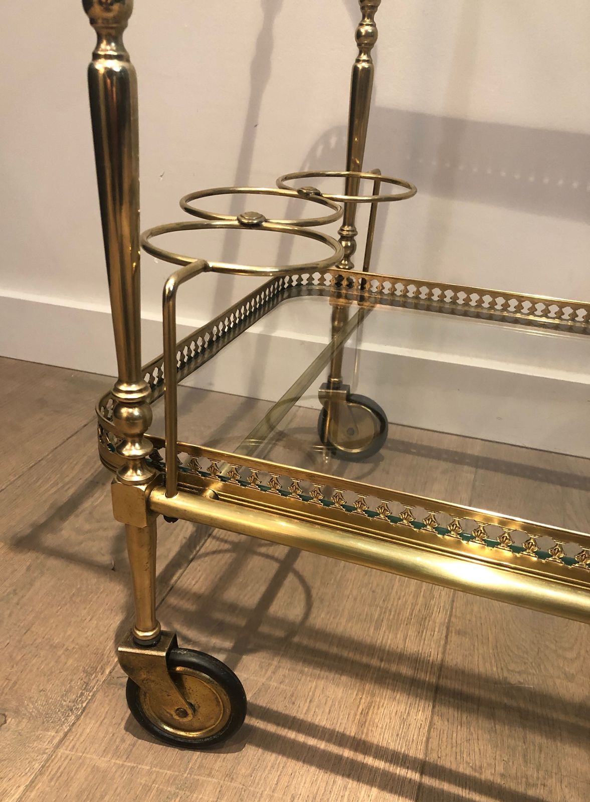 Neoclassical Style Rolling Table In Brass In The Taste Of Maison Jansen photo buy