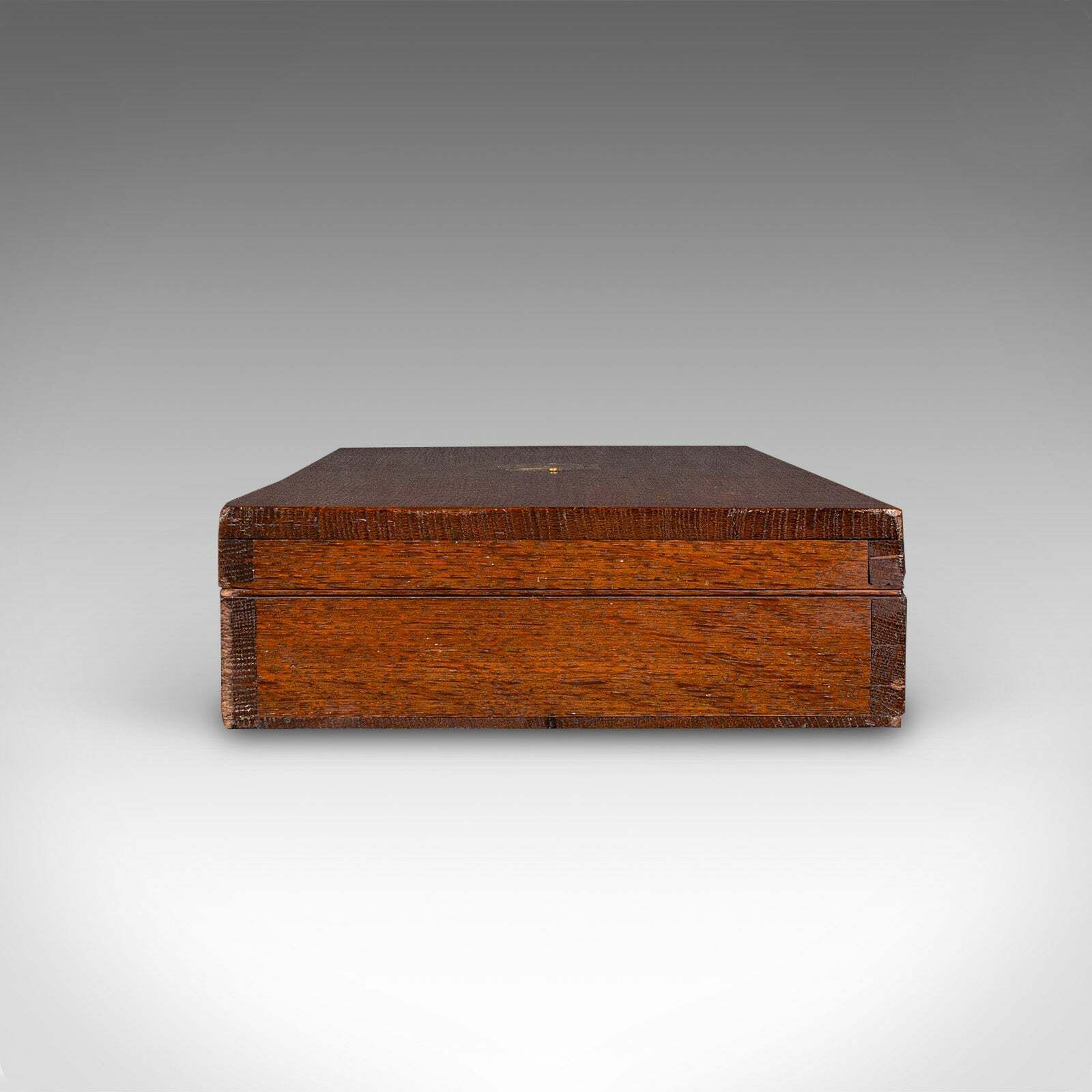 Antique Country House Parlour Game Case, English, Oak, Organiser Box, Victorian photo 895.0