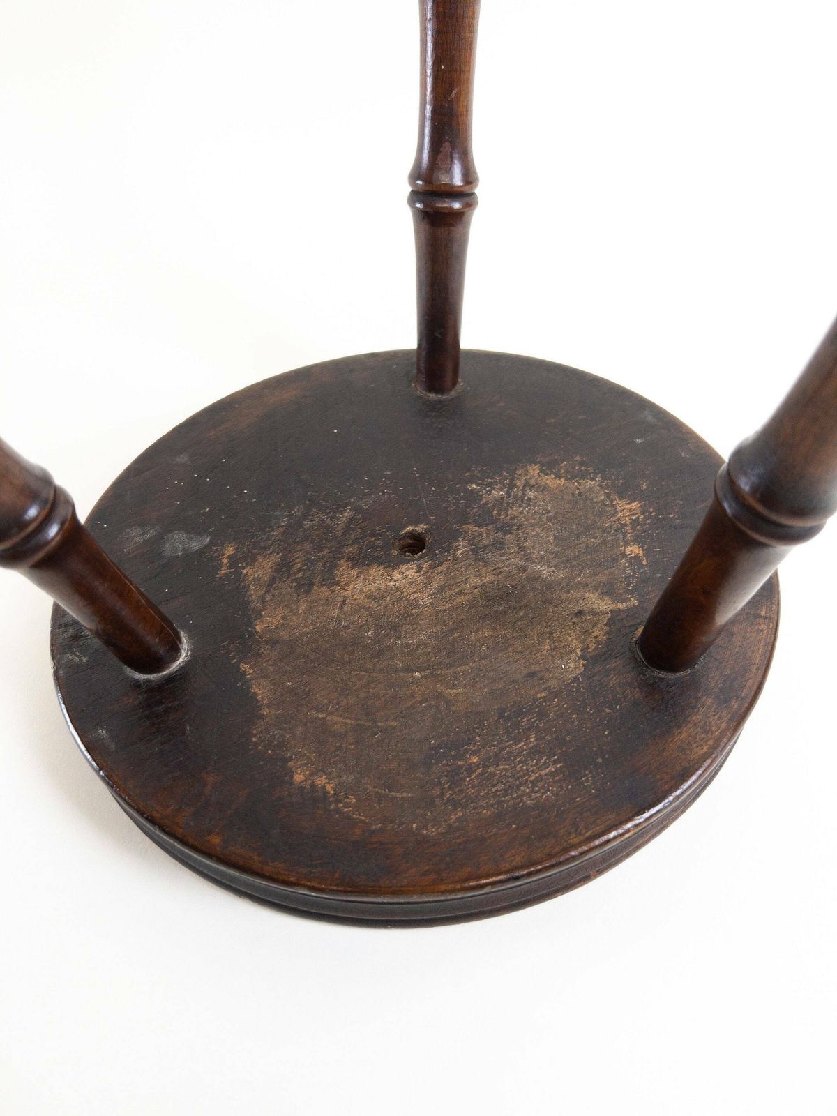 photo for sale Swiss Wooden Tripod Milking Stool   Ornate Floral Stool Made In Switzerland