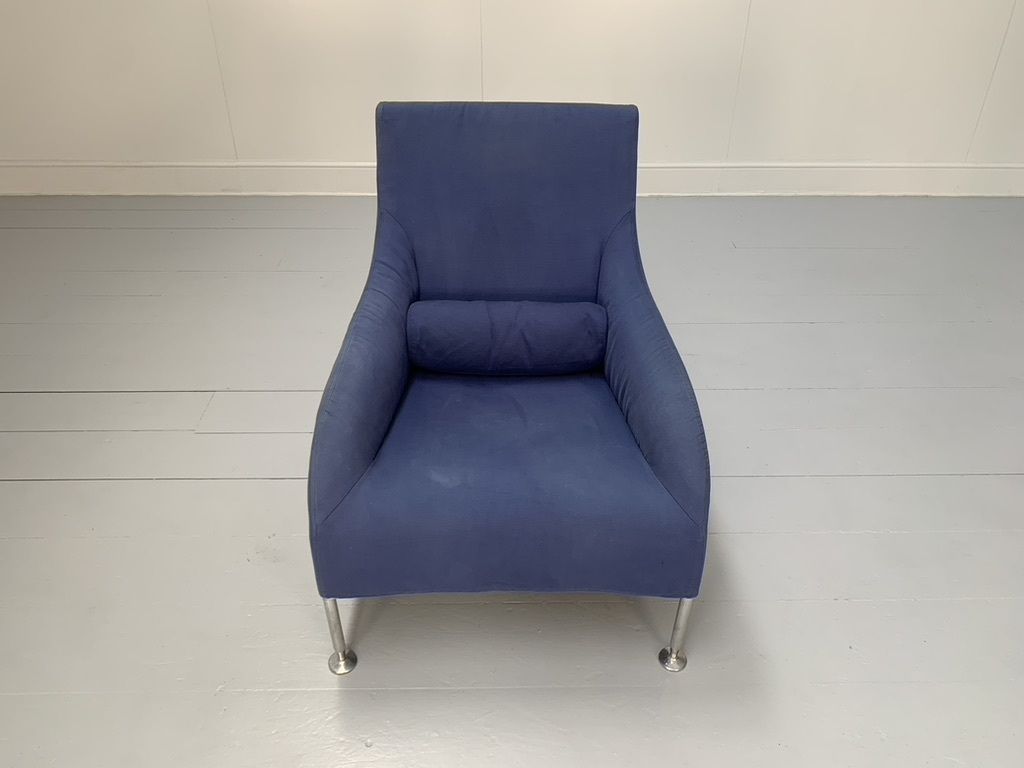 B&B Italia “Florence” Armchair – In Mid Blue Fabric photo vinterior