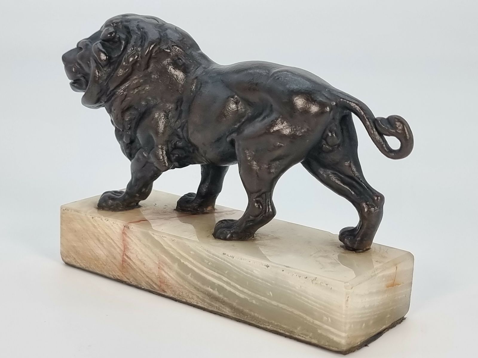 Art A French Late 19th Century Bronze Study Of A Prowling Lion photo