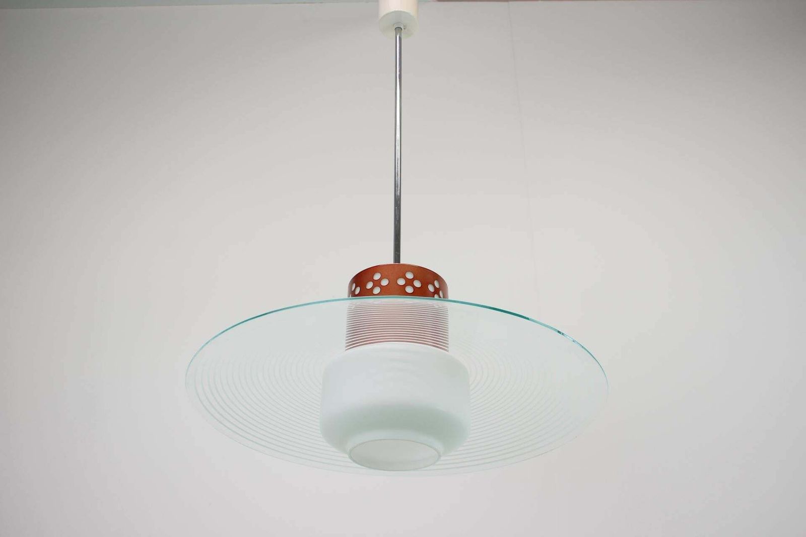Midcentury Pendant By Valašské Meziříčí, Czech Republic, 1970s photo Lighting