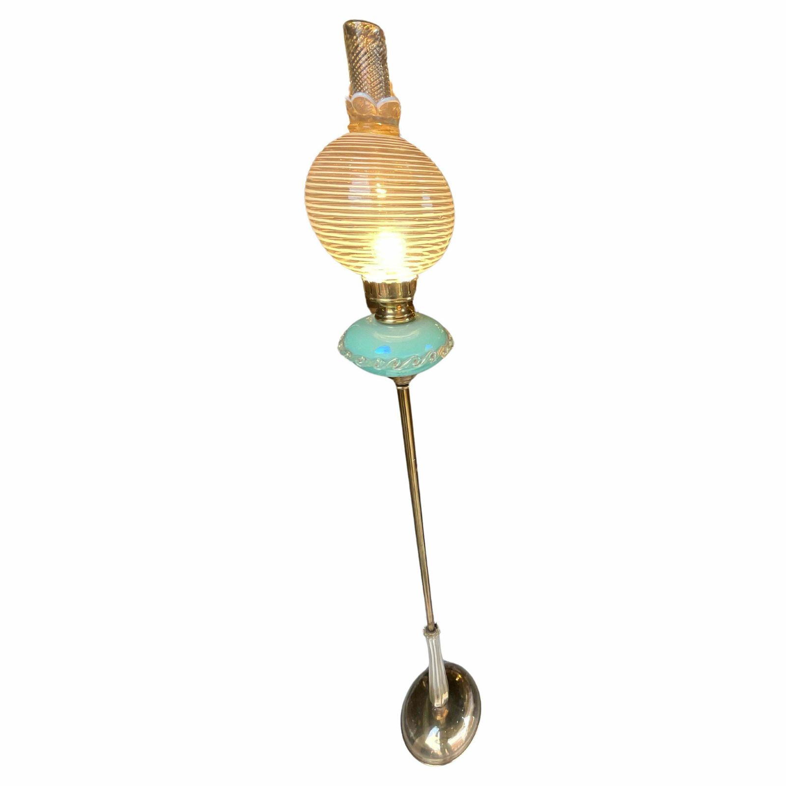 Seguso   Lampada Da Terra In Vetro Di Murano   Made In Italia   1960