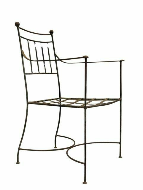Pair Of Garden Armchairs From The 1940s Wrought Iron Tino Rossi photo Garden Furniture