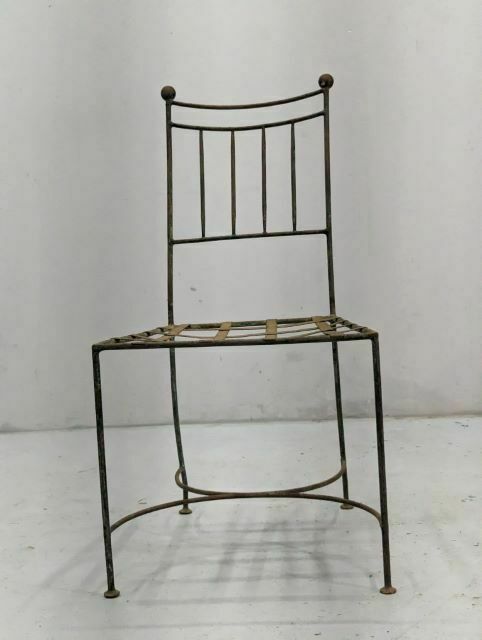 Set Of 6 Wrought Iron Garden Chairs Tino Rossi photo for sale