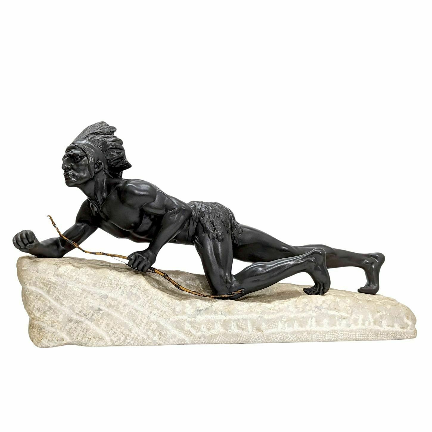 The Indian On The Lookout, 1900 Statue On Natural Terrace