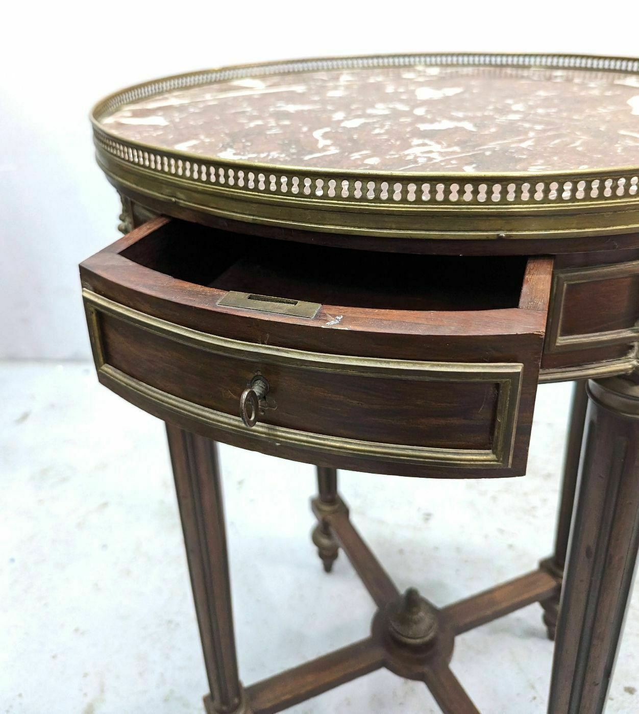 19th Century Louis XVI Style Mahogany And Brass Hot Water Bottle Table photo buy