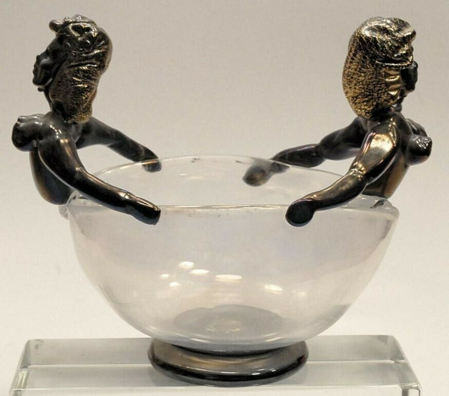 3400.0 Iridescent Bowl With Figurine In Figurehead Position, Ercole Barovier, 1930 photo