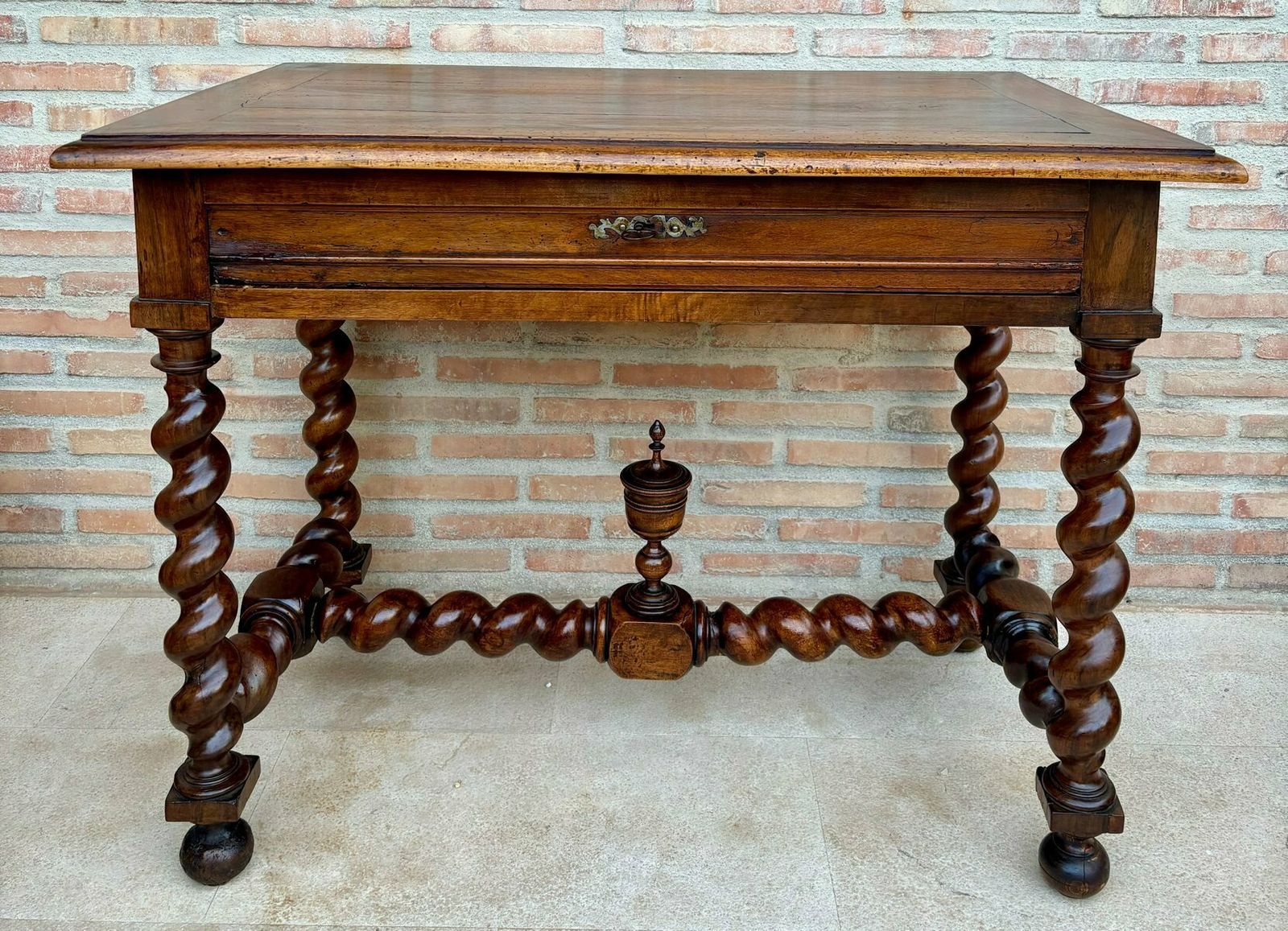 Antique French Walnut Desk, 1800s photo furniture