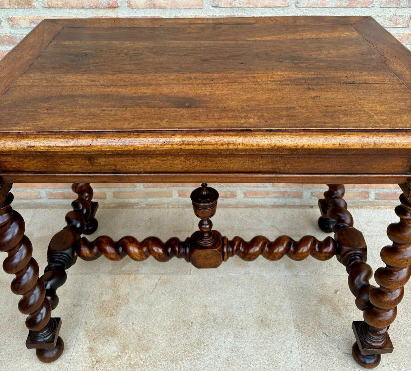 Furniture Antique French Walnut Desk, 1800s photo