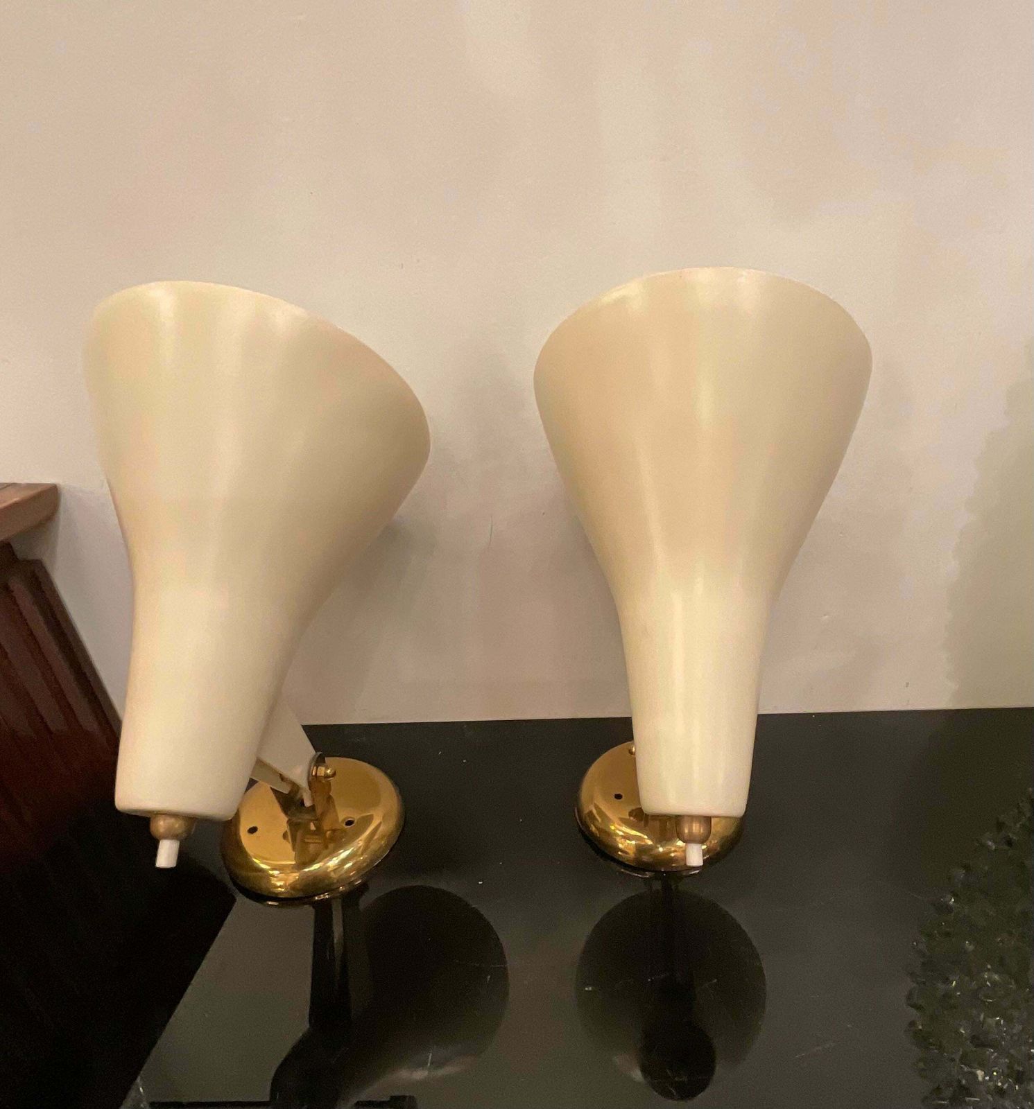 photo furniture Stilnovo  . Pair Of 1950s Wall Sconces   Made In Italy