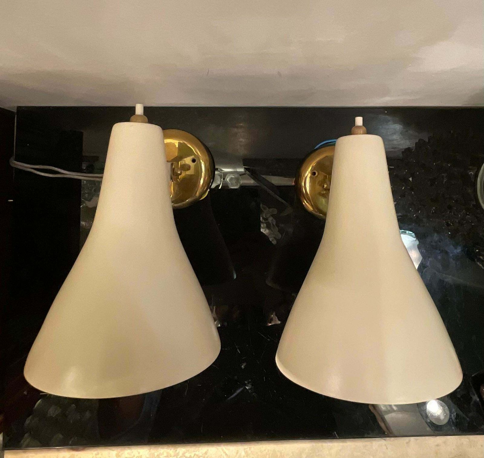 1476.0 Stilnovo  . Pair Of 1950s Wall Sconces   Made In Italy photo