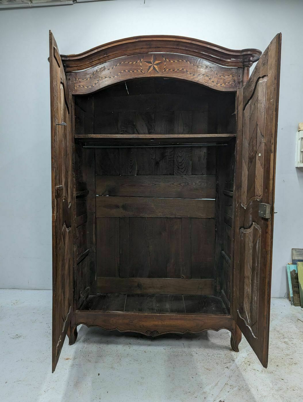 Louis XV Wedding Dauphinoise Wardrobe From The 18th Century In Walnut photo buy