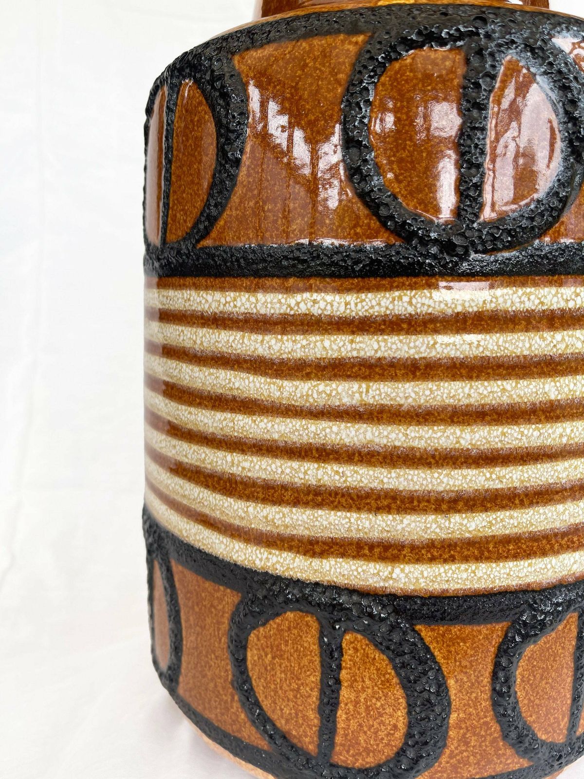 Mid Century West German Scheurich 408 40 Handled Floor Vase photo 89.0