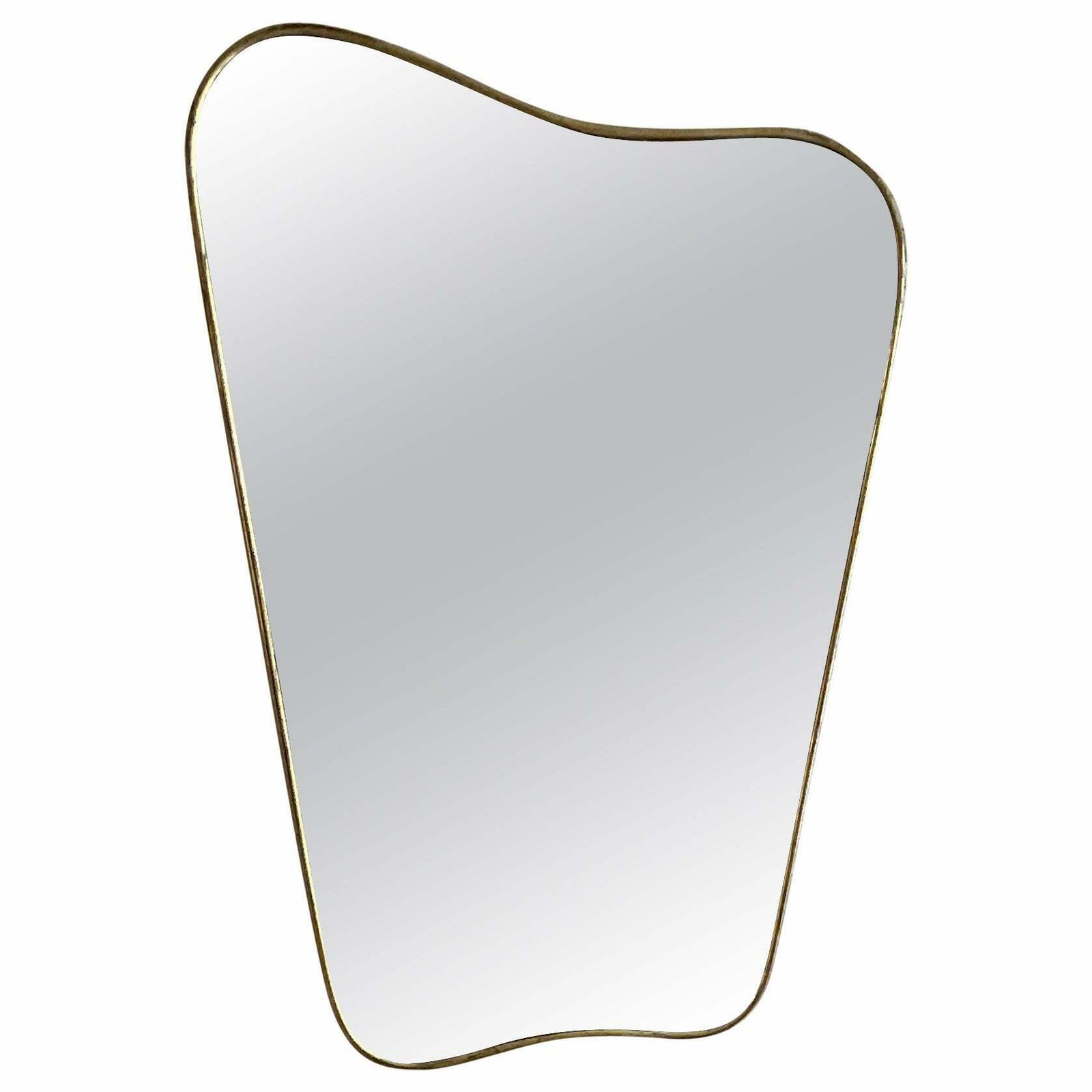 Fontanarte   Pietro Chiesa   Mirror With Brass Frame   Italy 1950s