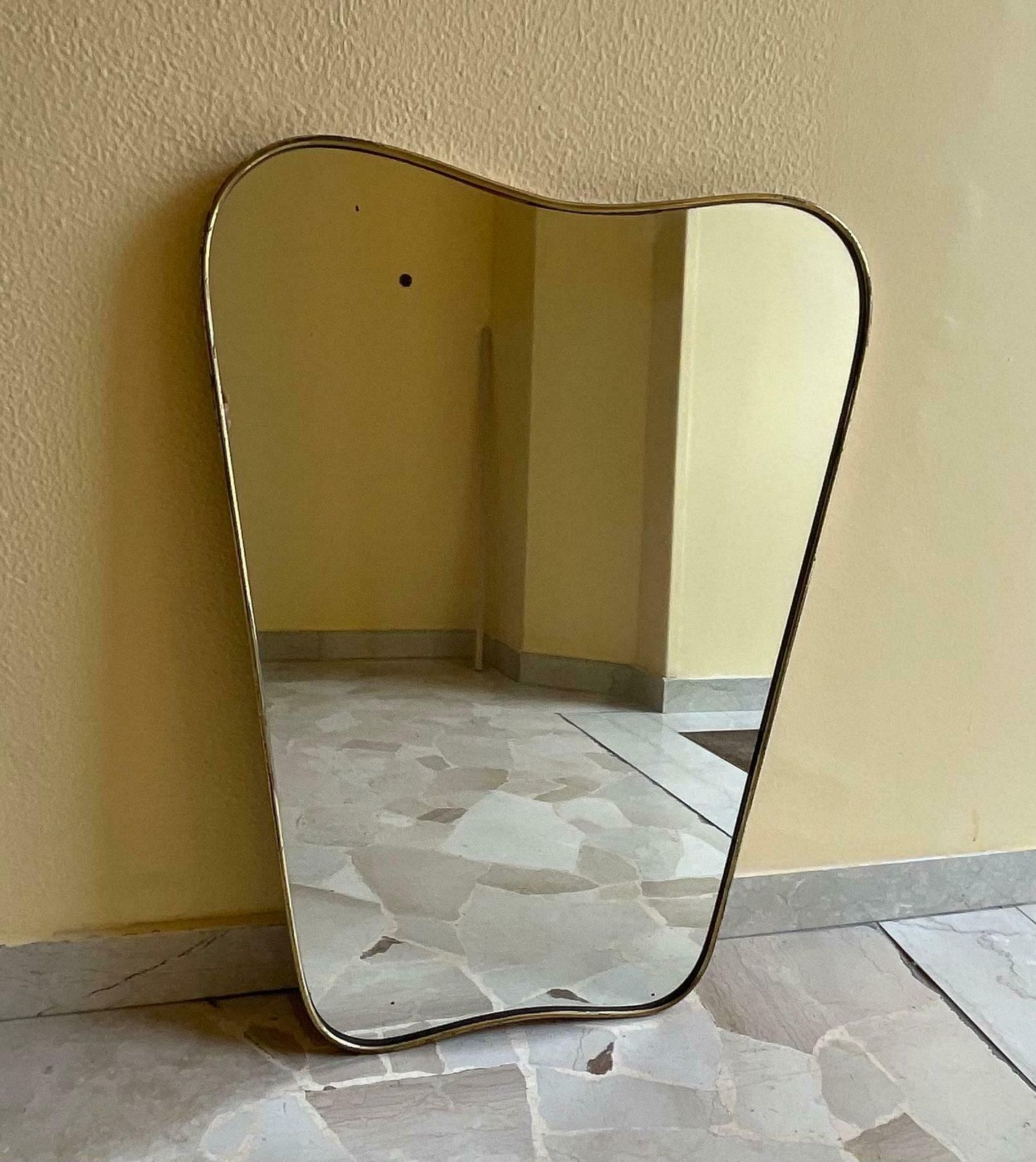 Fontanarte   Pietro Chiesa   Mirror With Brass Frame   Italy 1950s photo 1912.0