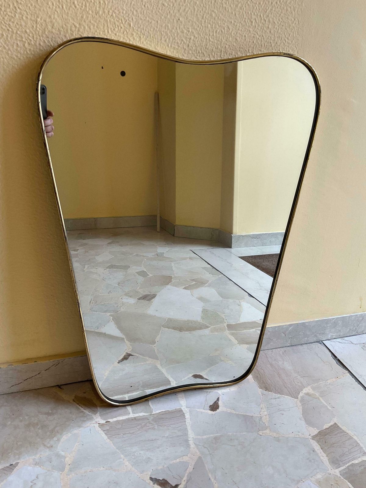 1912.0 Fontanarte   Pietro Chiesa   Mirror With Brass Frame   Italy 1950s photo