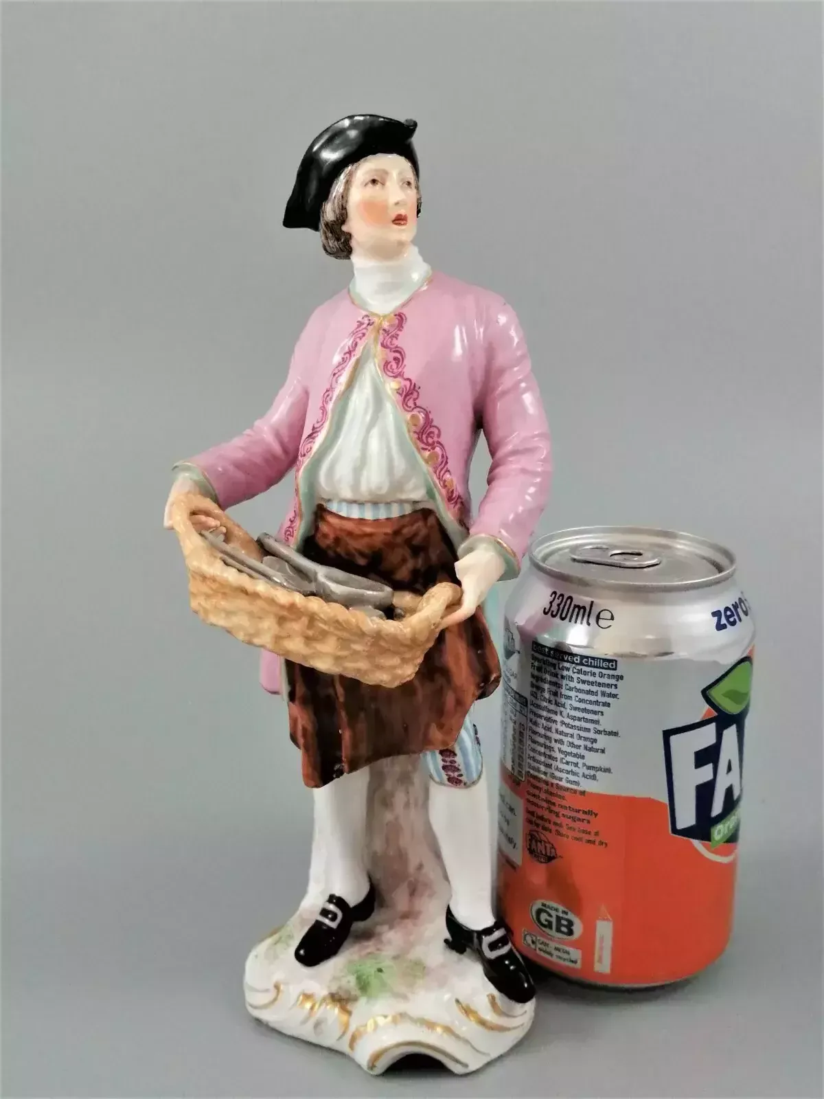 Home Decor Antique Chelsea Porcelain Figurine, “A Spoon Seller”, C. 1758   1769 photo