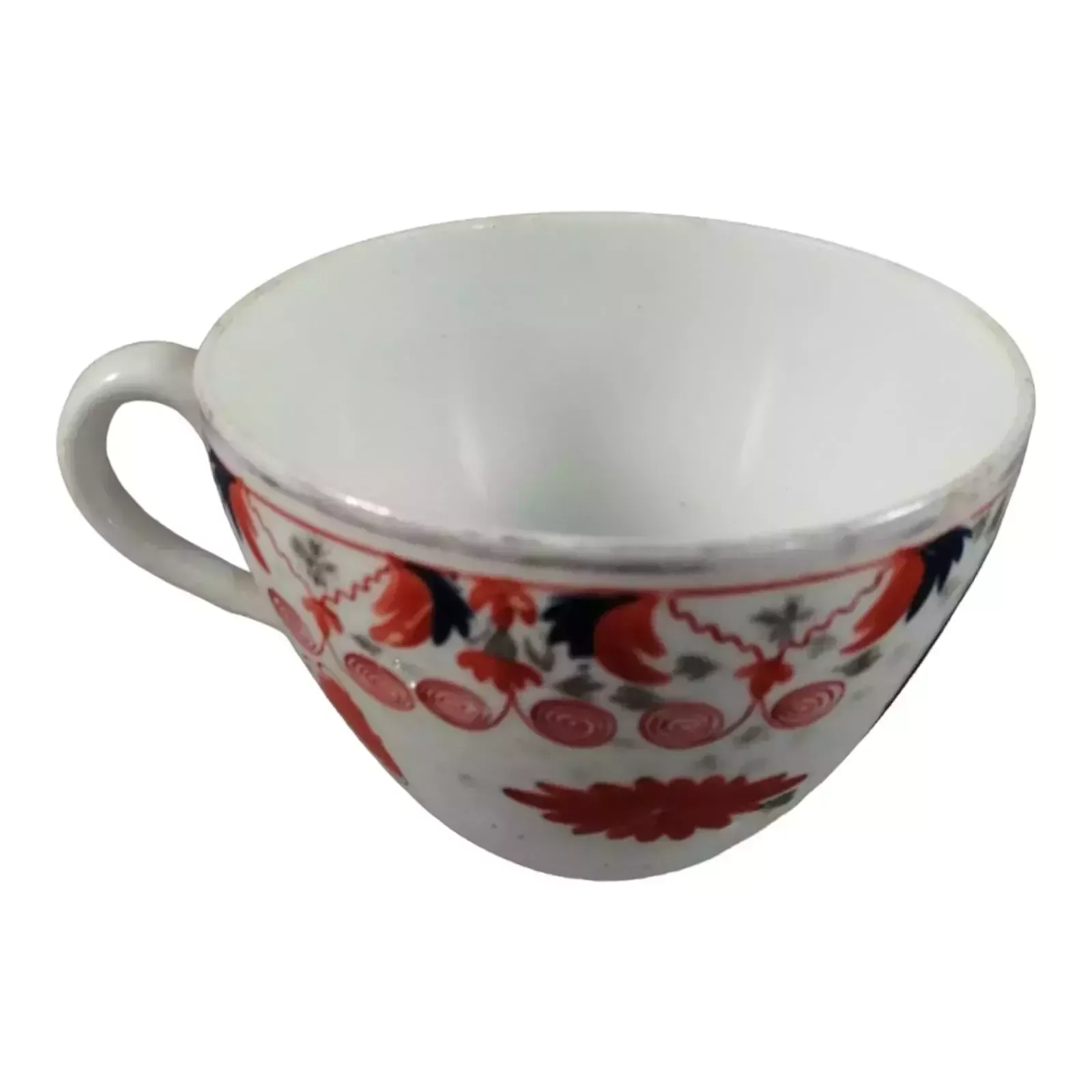 Rare Pattern Crazy Cow, Silver Lustre Teacup And Saucer photo vintage