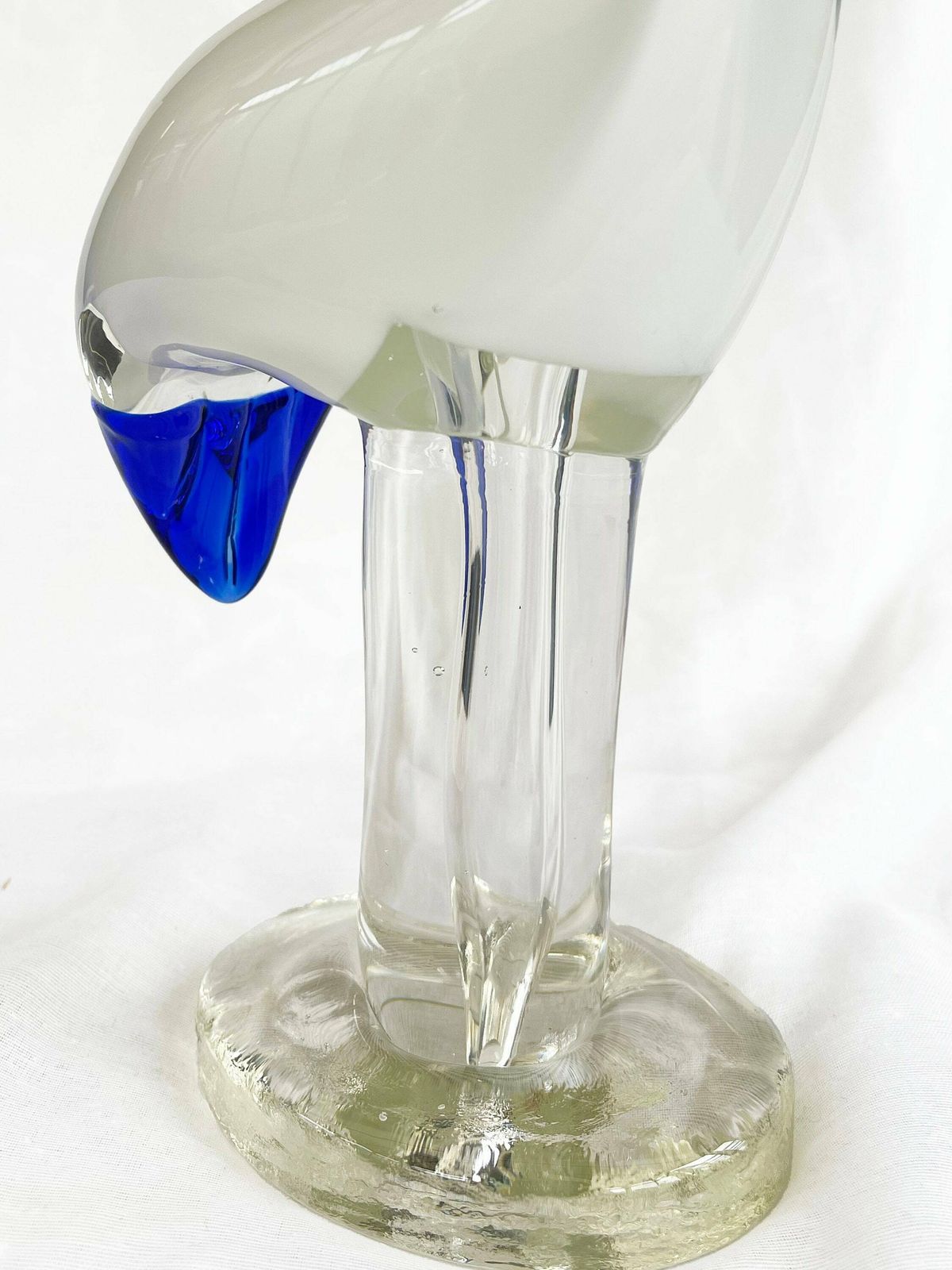 Mid Century Vintage Murano Figurine Crane/Heron, Vintage Crane, Art Glass, Crane Italian, Chinese Crane Murano, Collectible Art Glass photo 145.0