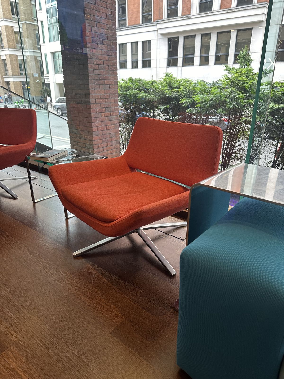 Stunning Jeffrey Burnett Bb Italia Metropolitan Chair In Burnt Orange Set Of 3