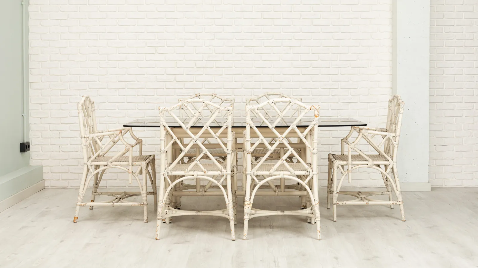 Chippendale Style Garden Set In Bamboo photo vinterior