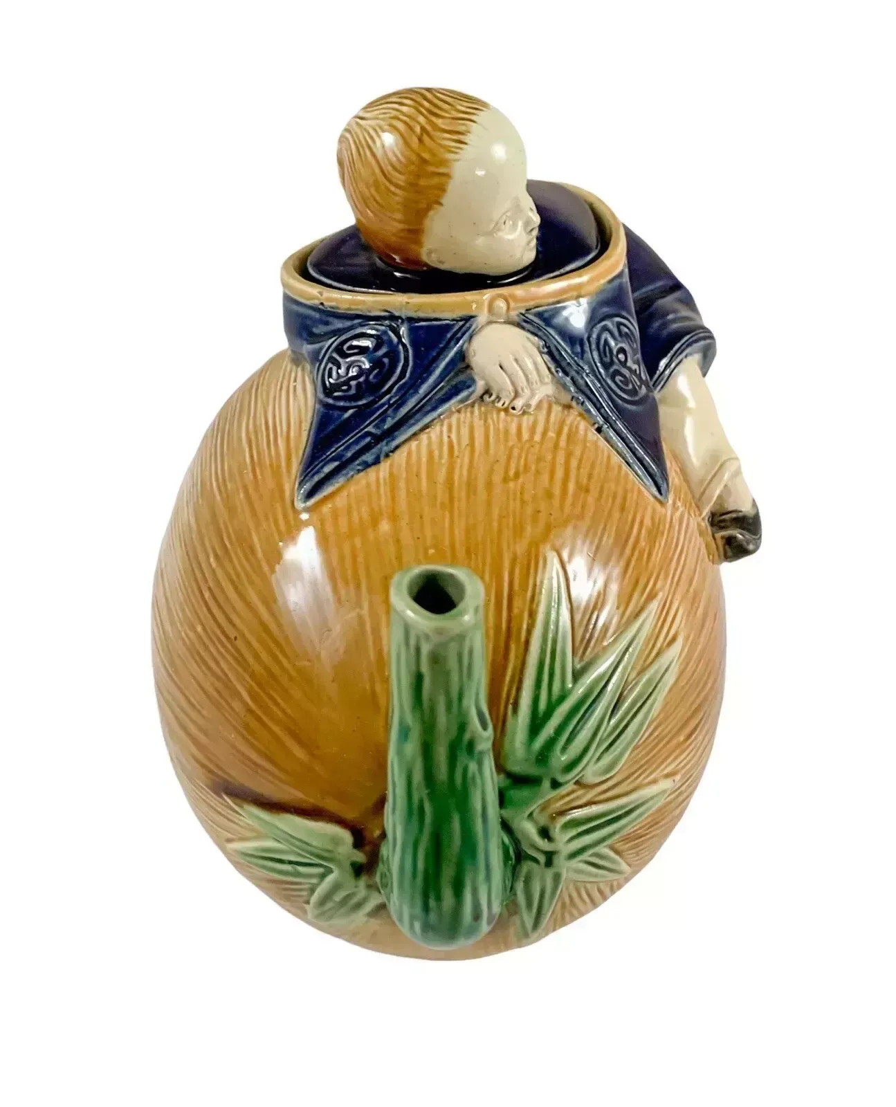 Antique Joseph Holdcroft Majolica Teapot Chinese Boy On A Melon,с.1870.Very Rare photo furniture