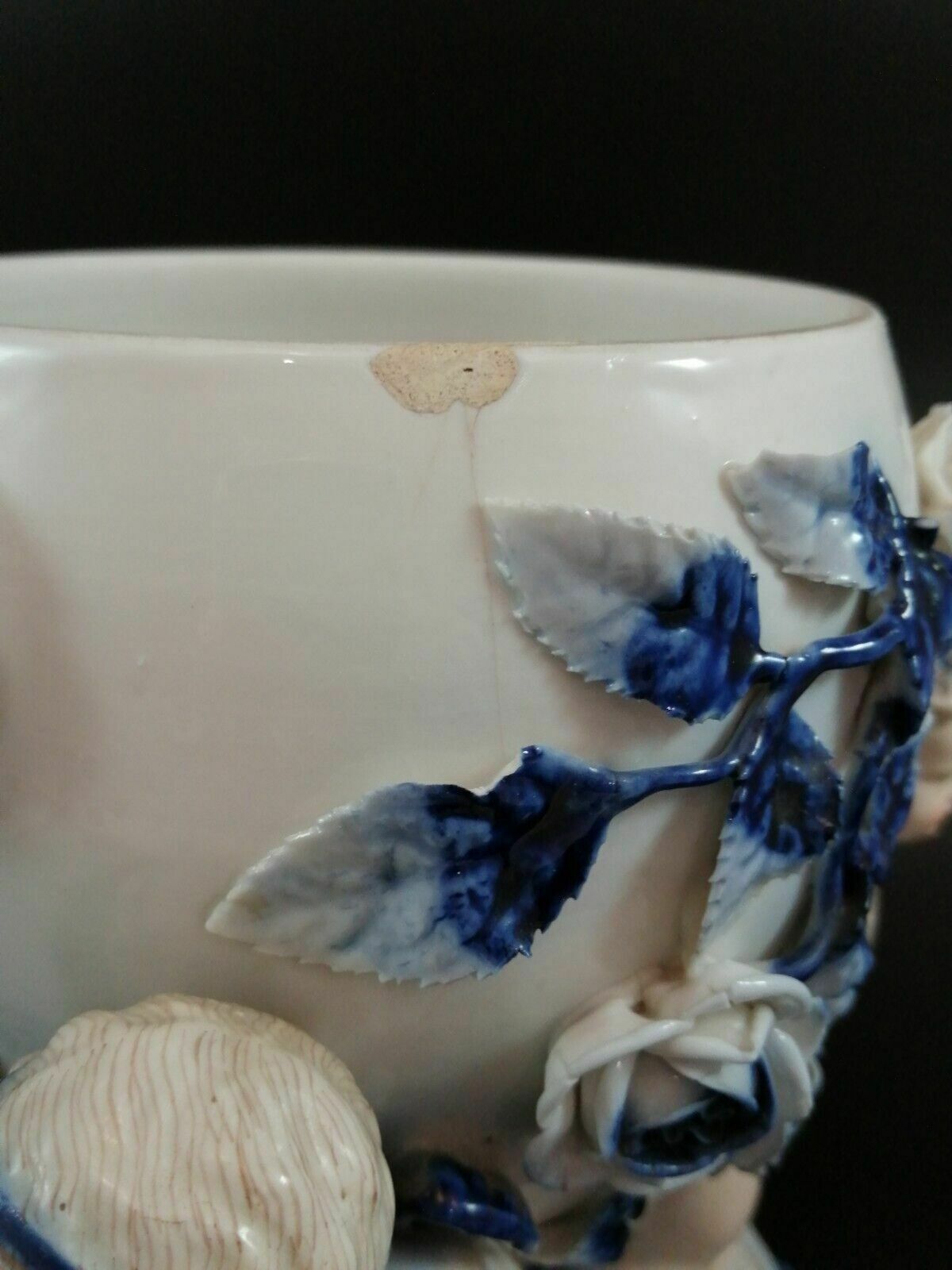 photo for sale Antique Sitzendorf Porcelain Vase, Late 19th Century