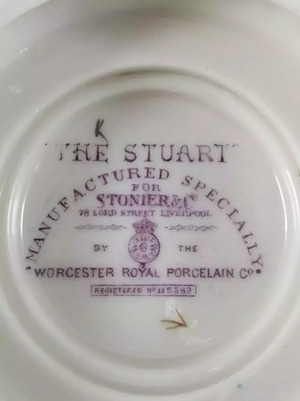 photo vintage A Royal Worcester Jar And Cover For Stonier & Co., Liverpool, The Stuart ,1889