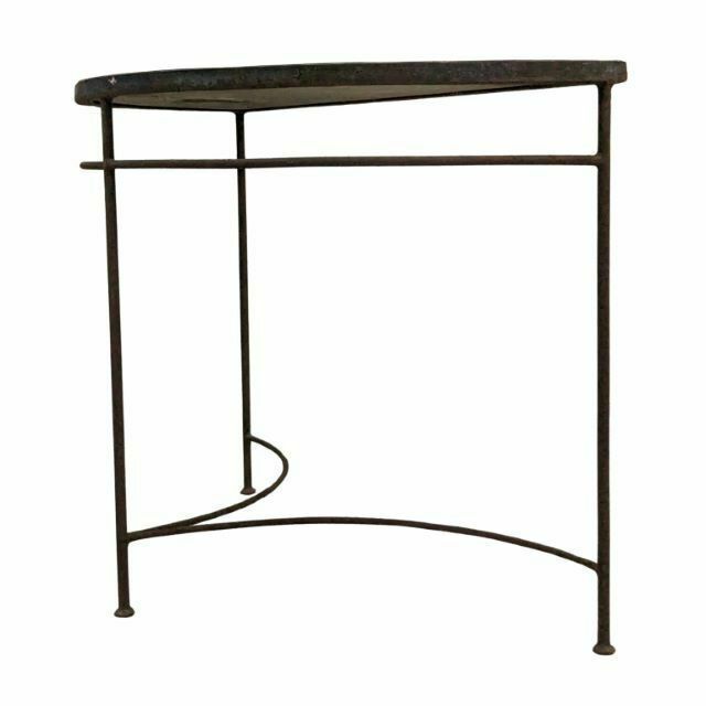 Vintage Half Moon Metal Side Table In Pair Tino Rossi photo Furniture