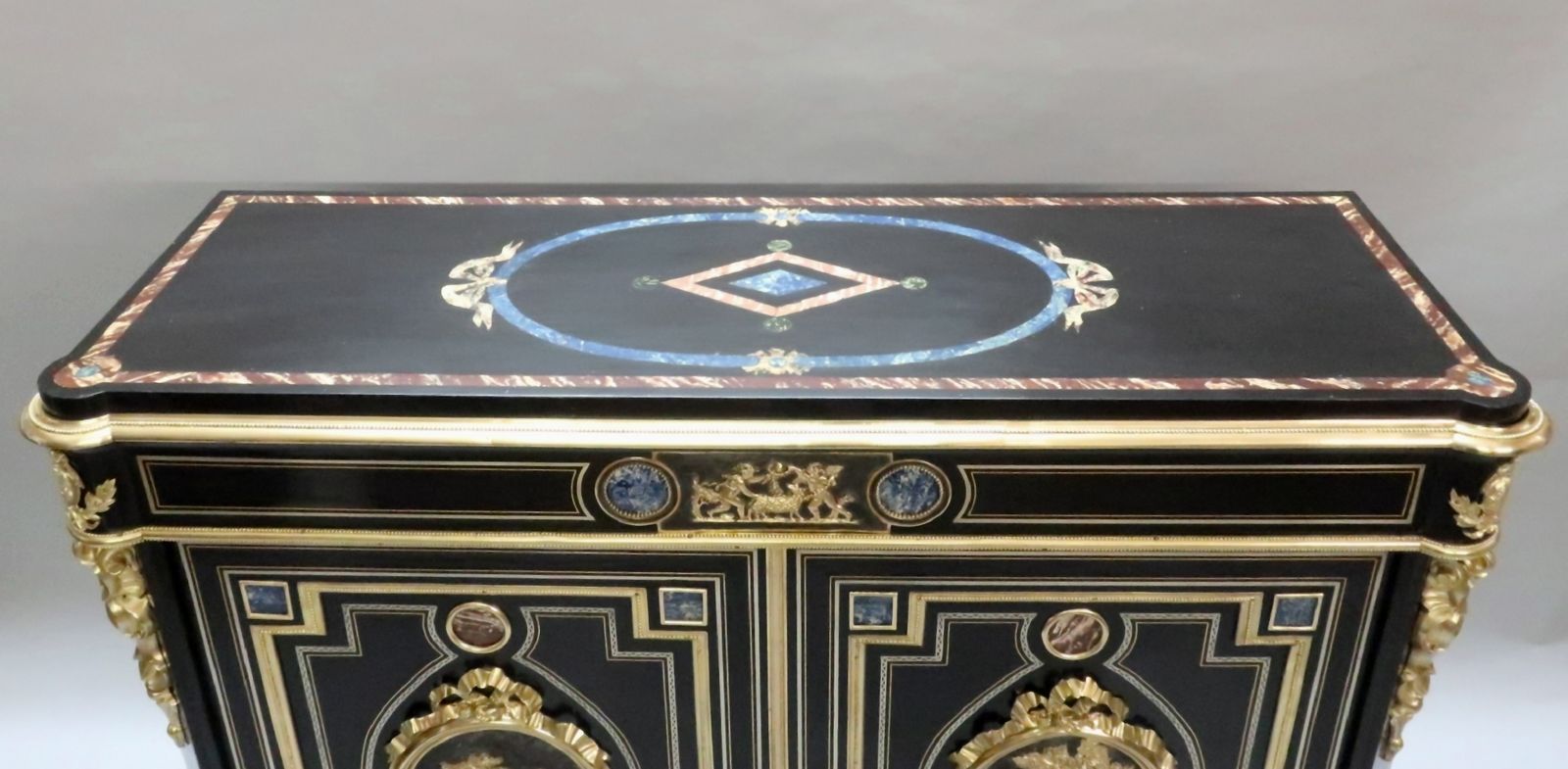 French Louis Philippe Ebonised And Inlaid Cabinet Attributed To Monbro photo for sale