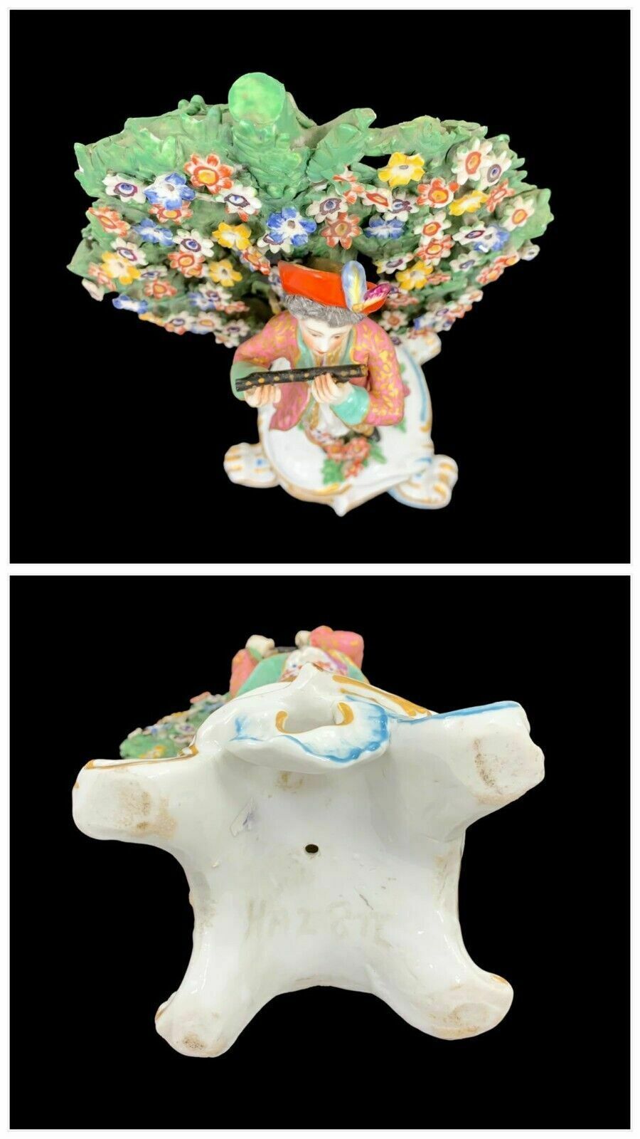 photo for sale A Pair Of 18th Century Chelsea – Derby Bocage Porcelain Figurines.