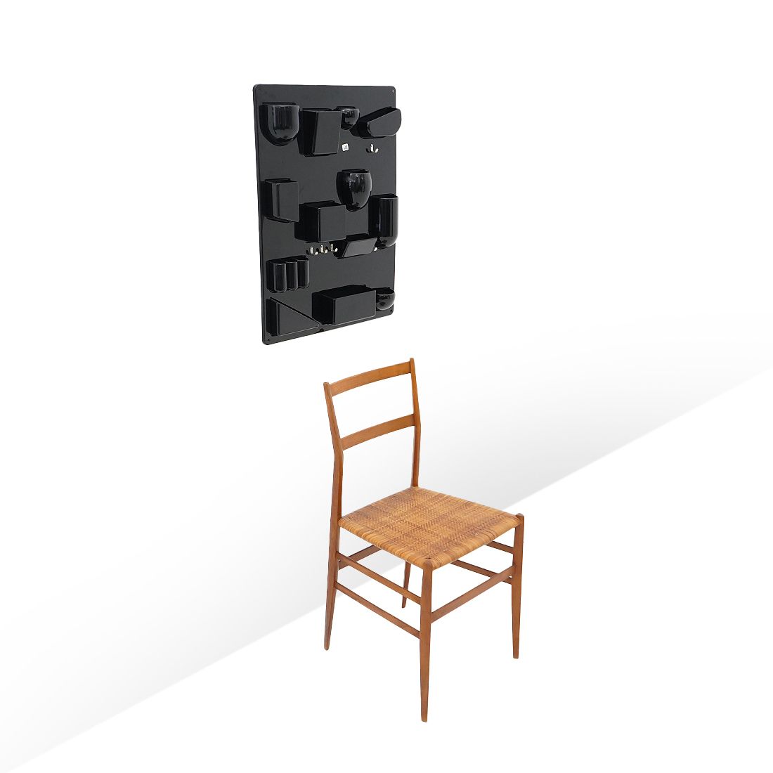 photo buy Black “Uten.Silo” Wall Organizer Tray By Dorothee Maurer Becker For Design M, 1960s